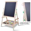 Multifunctional 2In1 Drawing Board Wooden Hanging Blackboard Double Side Blackboard  For Kids