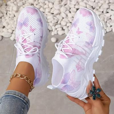 Women's Butterfly Pattern Casual Shoes Lightweight Sports Shoes