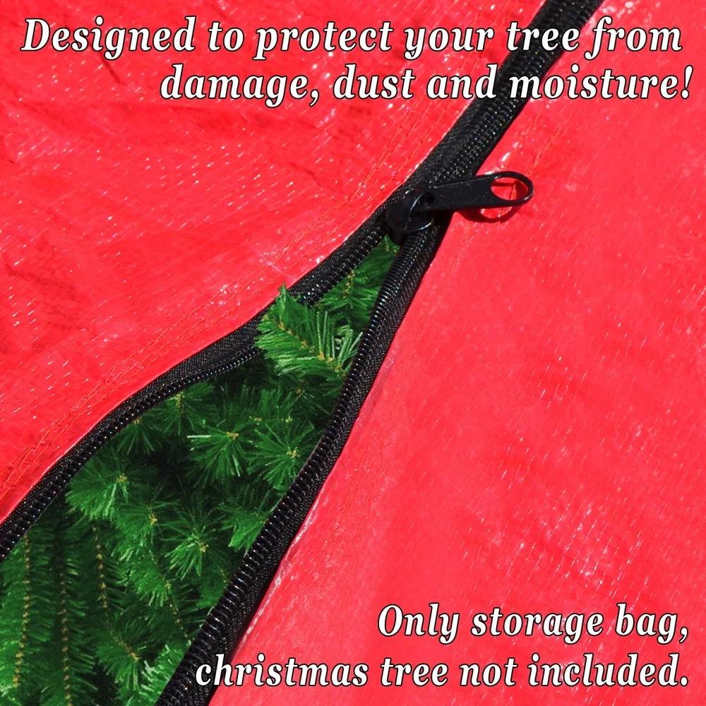 Large Christmas Tree Storage Bag Carry Handles Heavy Duty Zipper Holiday Cleanup Protects Artificial Trees 9ft Dust Moisture