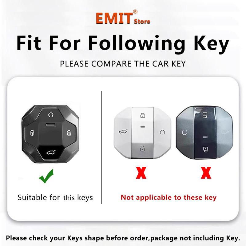 Zinc Alloy Car Key Case For Chery Jetour T2  Traveler  Traveller Pro Tenet T4 Keychain Cover Shell Fob Accessories