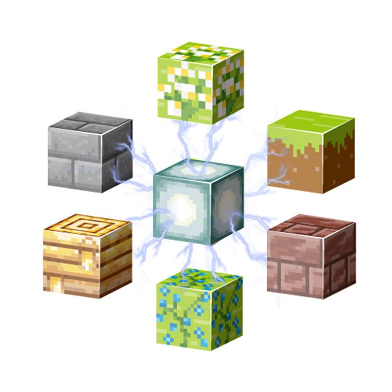 Toy Minecraft Magnetic Set With Led Lights For Kids Learning Building Gift Play
