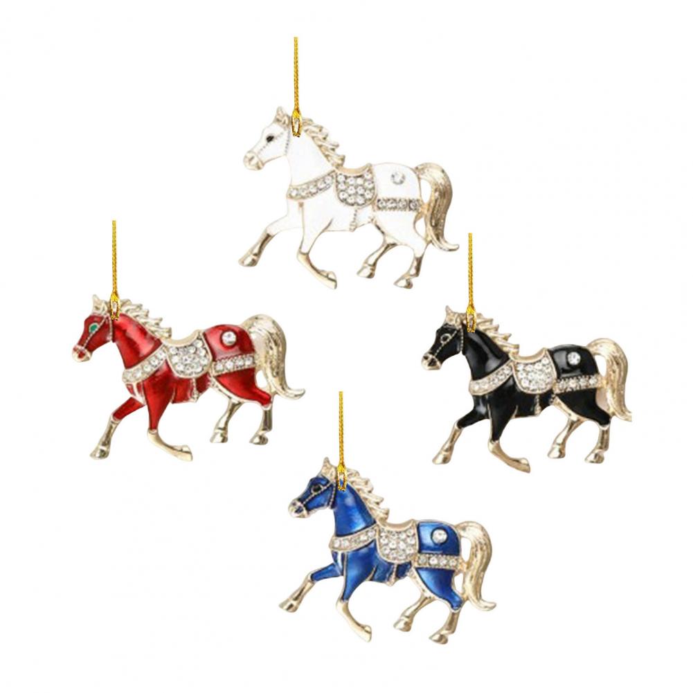 Horse Christmas Ornament Christmas Tree Horse Decoration Elegant Rhinestone Horse Ornament with for Christmas for Lovers