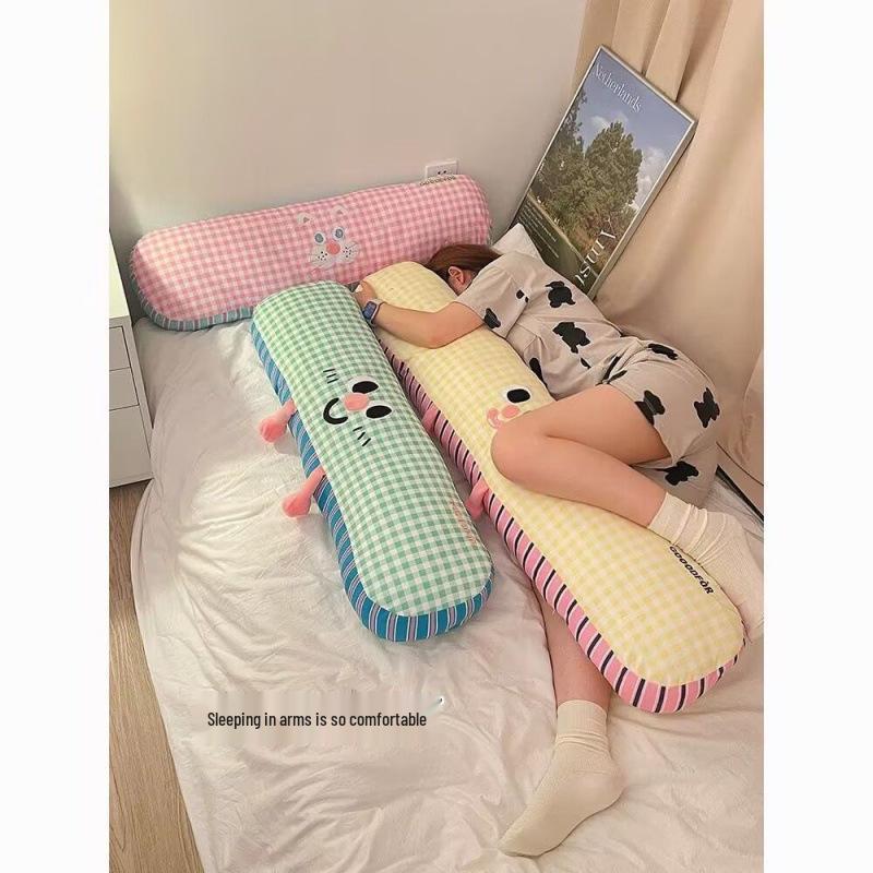 Breathable Plush Cartoon Body Pillow for Girls' Bedside or Dorm