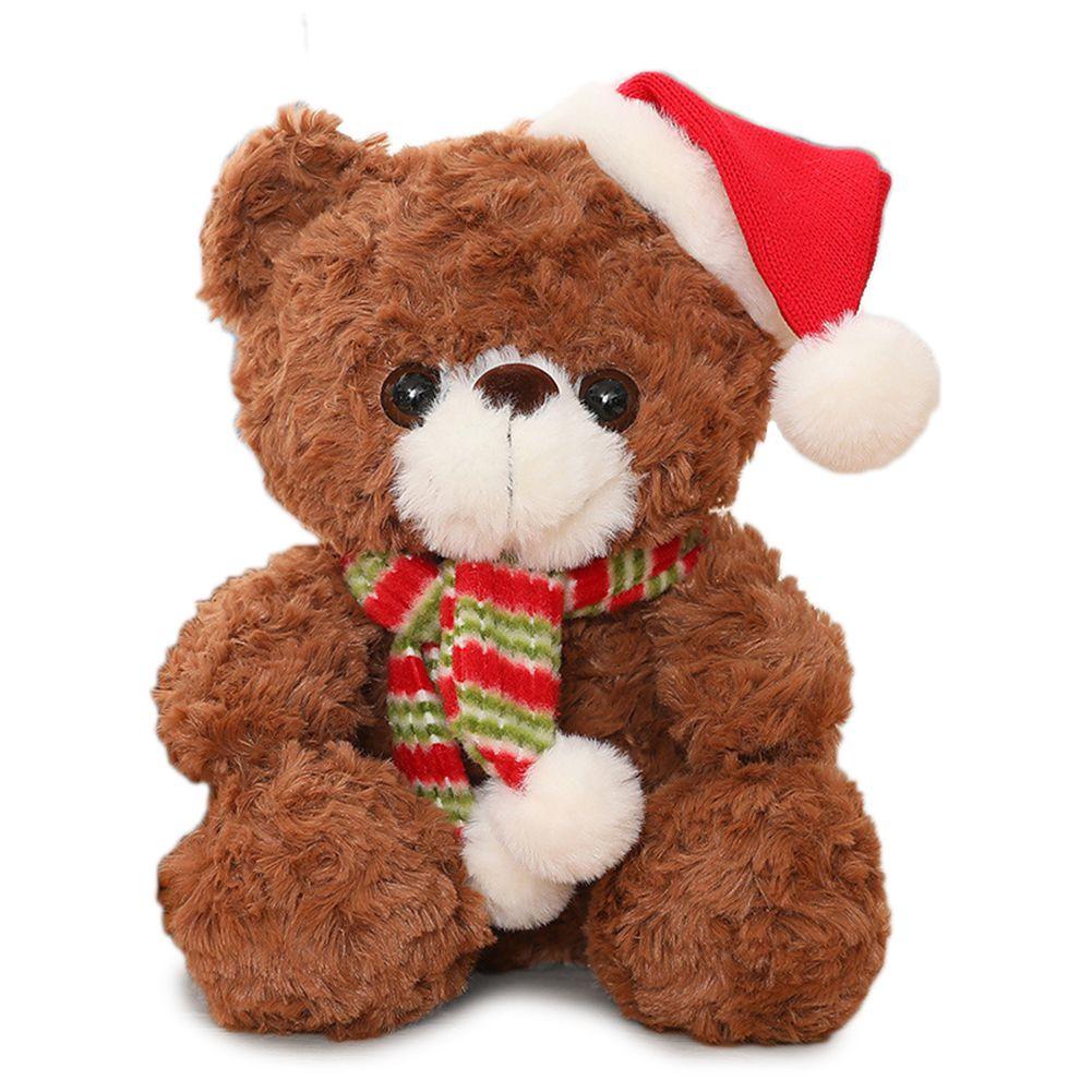 Adorable Round-eyed Teddy Bear Plush Toy For Christmas Decoration And Gift