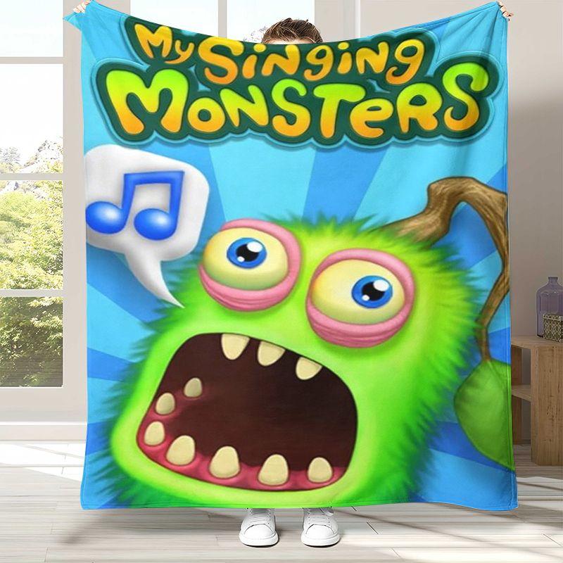 Music Game My Singing Monsters Flannel Blanket,Ultra Soft Warm Plush Throw for Home Bedroom Bed Sofa Cover Office Camping Picnic