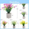 Simulated Daisy Plastics Artificial Flower Potted Ornament For Decoration Indoor