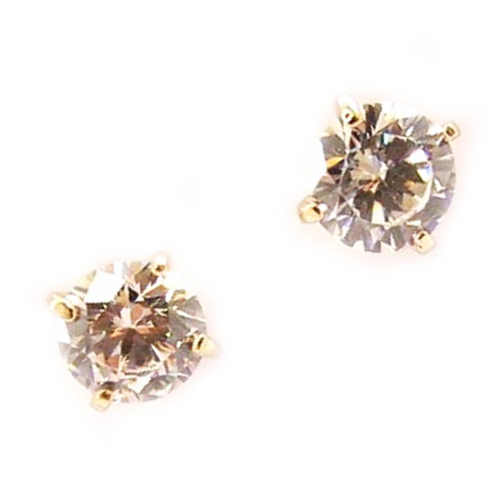 Les Trésors De Lily [L5005] - Boucles plaqué or 'Essentiel' blanc doré - 5 mm