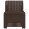 1 Seater Garden Sofa Rattan Look PP Brown