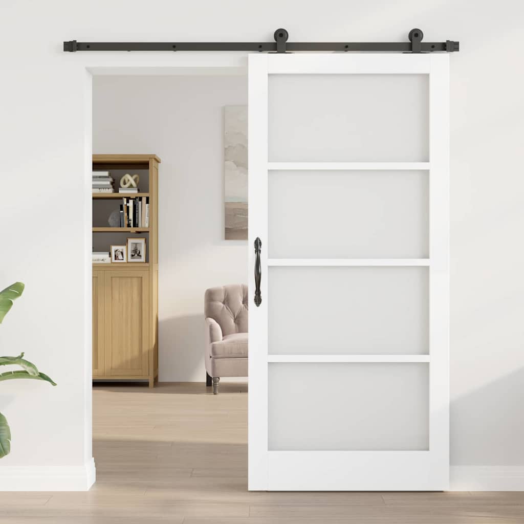 ORKDAL Sliding Door White and Black 93 X 202 Cm