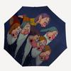 Seven Dwarfs, Snow White Themed Automatic Opening and Closing Umbrella, Brightly Colored 8-rib Portable Umbrella, Suitable for Men and Women, A Perfec