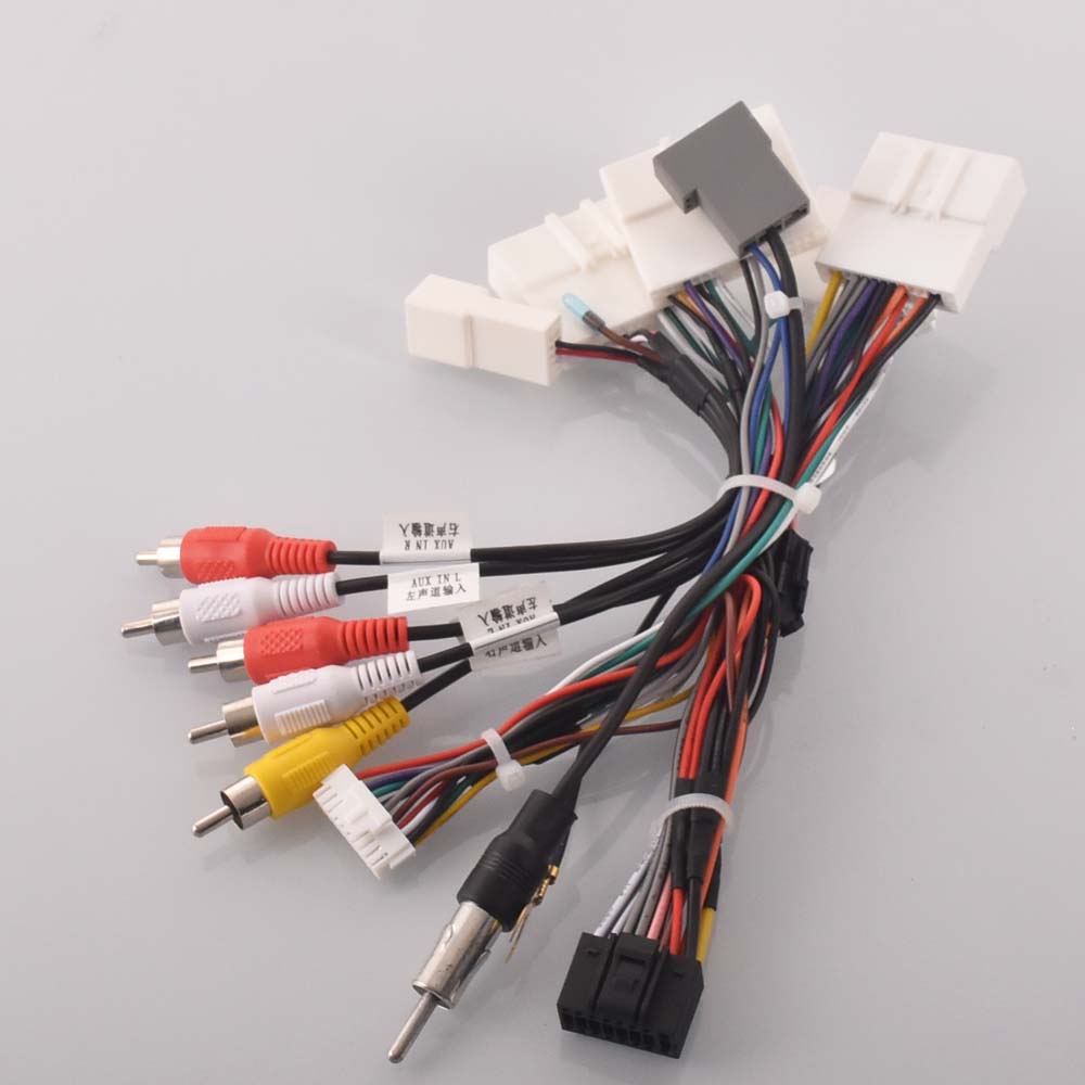 Car Radio Stereo Wiring Harness Cable Adapter Android 16pin For Nissan Juke Altima Sunny Teana Qashqai Xtrail Tiida Bluebird Radio Accessories 4