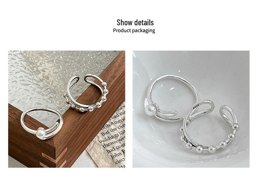 925 Sterling Silver Pearl Ring - Women's Niche Design, Fashionable, Elegant, Light Luxury Jewelry