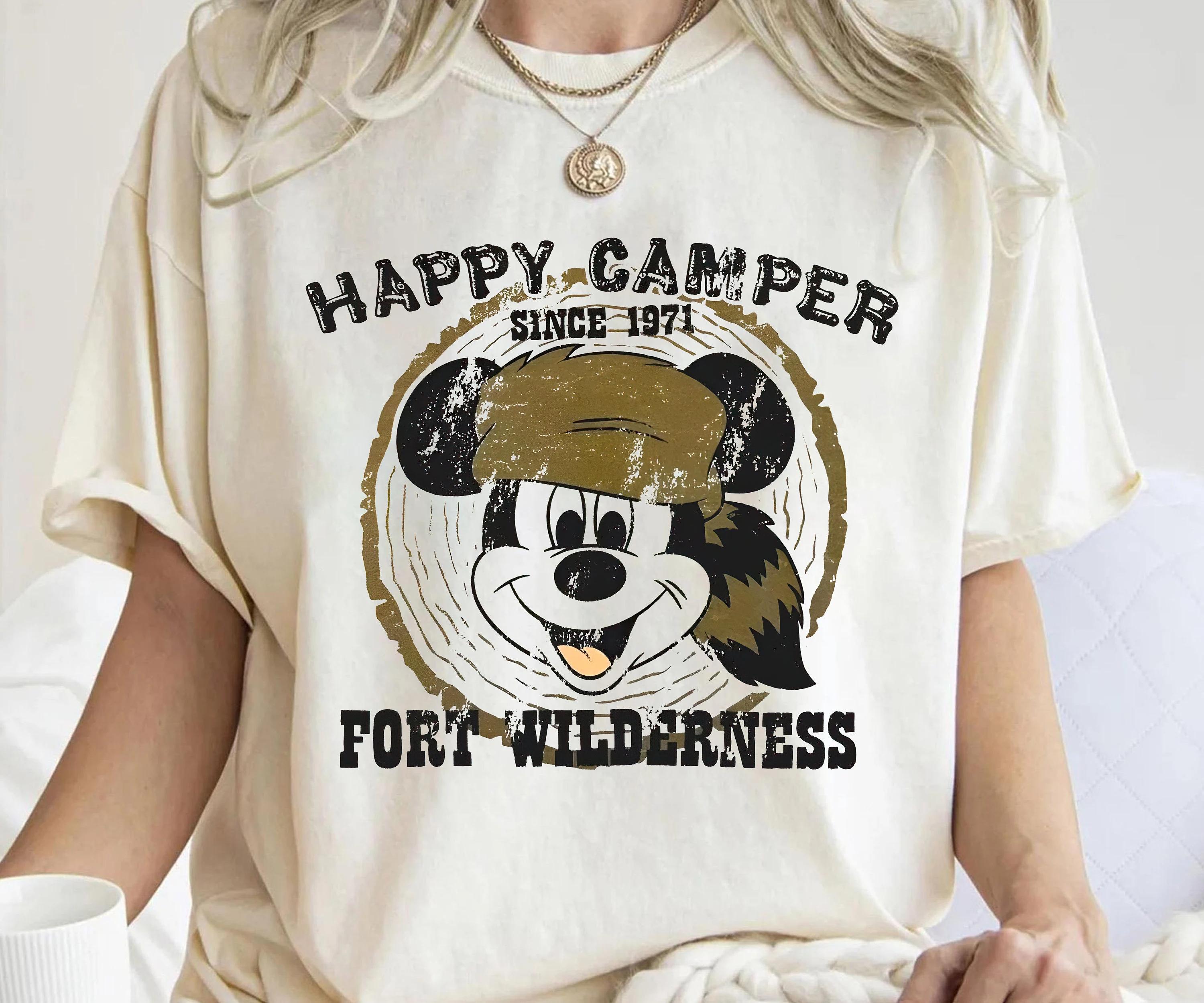 Disney Mickey Happy Camper Since 1971 Shirt Disney Fort Wilderness Resort And Campground Tee WDW Matching Family Shirt S