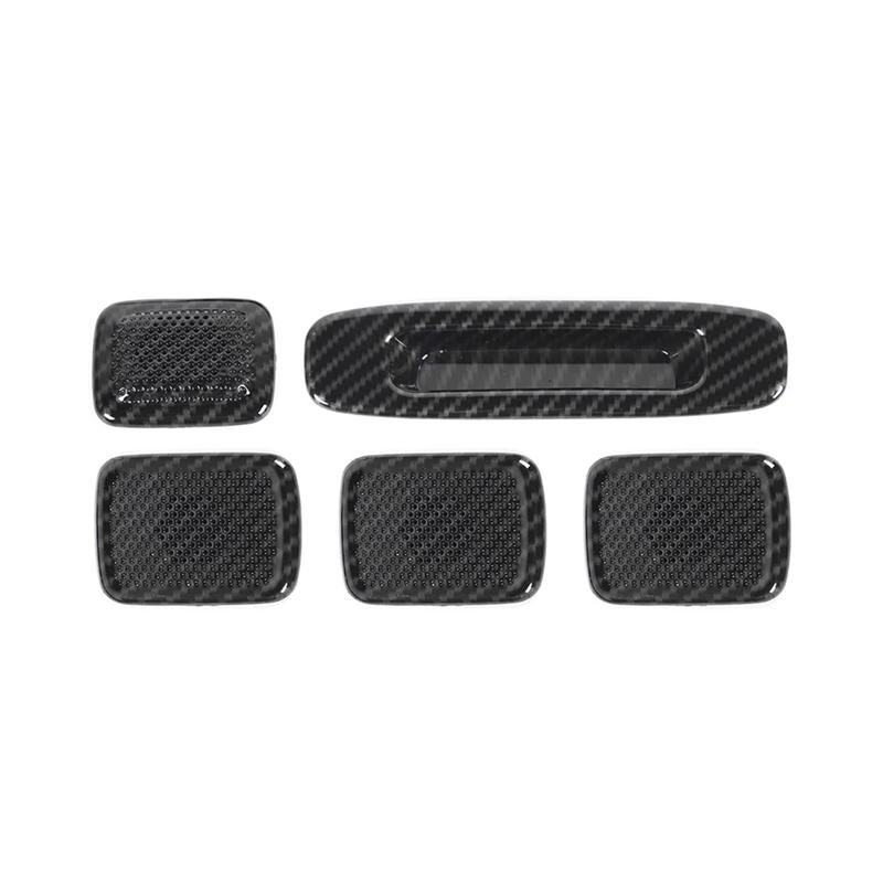For Chevrolet Silverado GMC Sierra 2014-2018 Roof Speaker Handle Trim Cover Kit Interior Accessories ,ABS Carbon Fiber