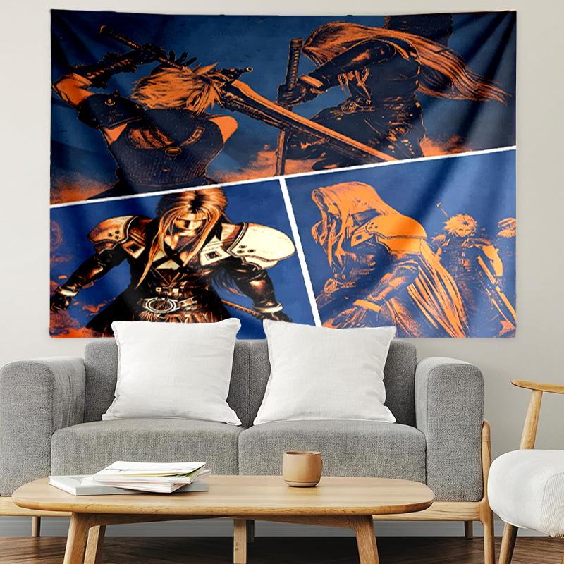 Final Fantasy Print Tapestry, Lightweight Wall Hanging, for Bedroom, Dorm, Living Room, Home Art Decor, Birthday Christmas Gift for Friends