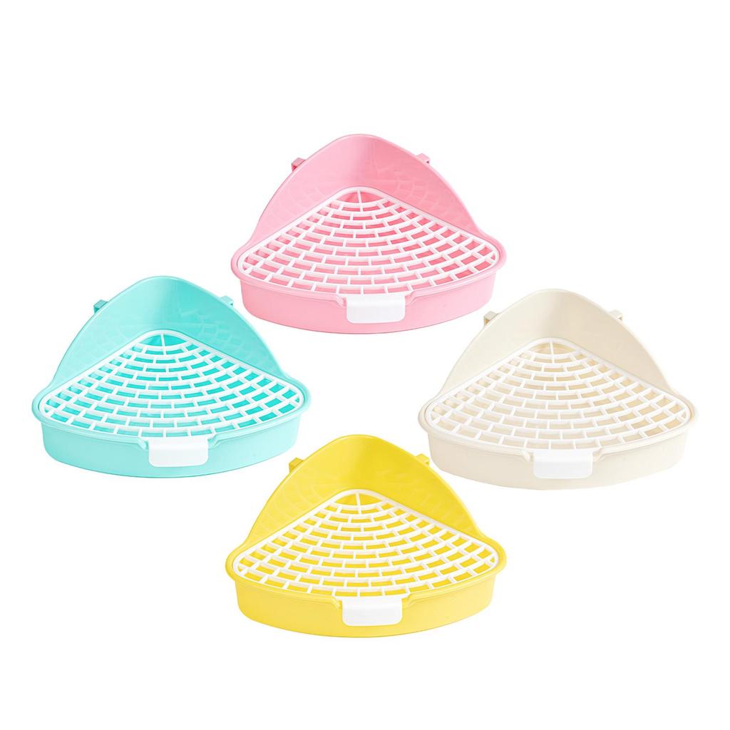 Rabbit Litter Pan Pets Toilet Small Animal Potty Trainer Easy To Clean for Small Animals Bunny Hamster Chinchillas Ferrets