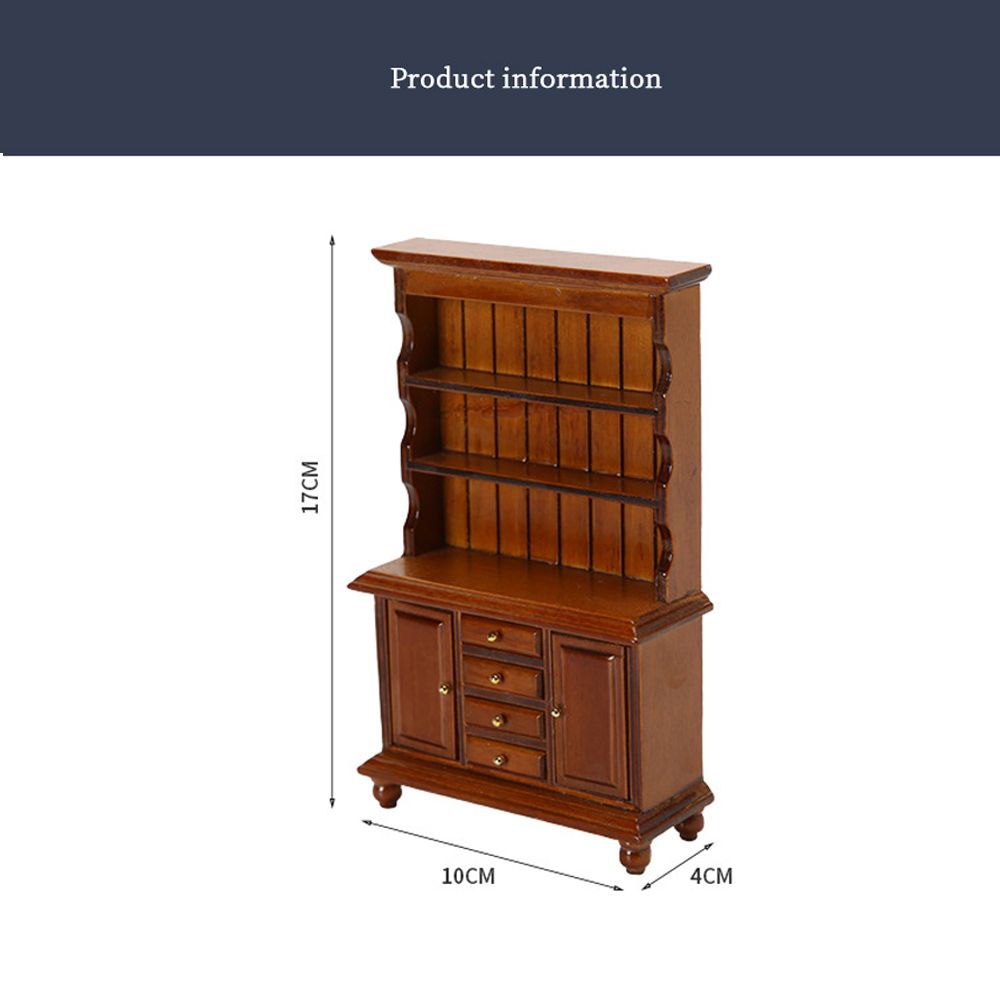 NEW Cabin Accessories Bookcase Wood Cabinet Multifunction Miniature Furniture