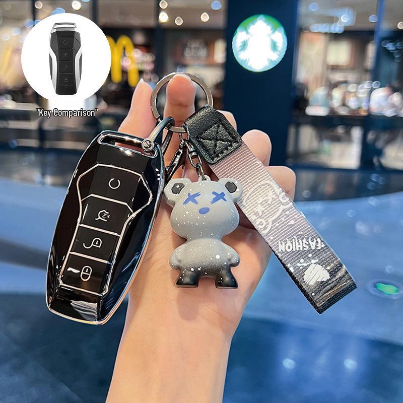 BYD Key Cover for Dolphin Song, Qin DMI, Han EV, Yuan Pro, Tang, Seal, GT, and Seagull - Summer Edition