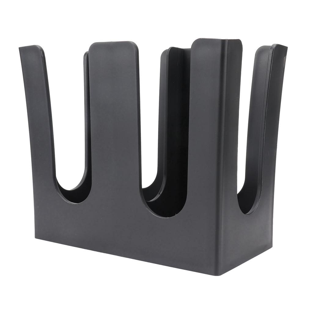 Cup and Lid Holder Plastic Straight 2 Compartments Black Paper Cup Holder Organizer for Disposable Cup Tea Shop