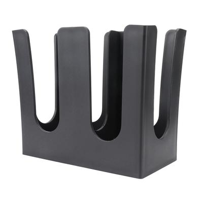 Cup and Lid Holder Plastic Straight 2 Compartments Black Paper Cup Holder Organizer for Disposable Cup Tea Shop