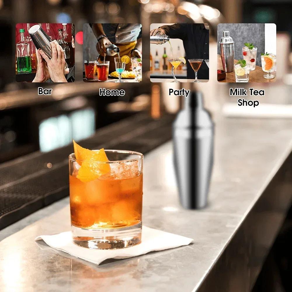 304 Stainless Steel Cocktail Shaker Mixer Wine Martini Boston Shaker For Bartender Drink Party Bar Tools