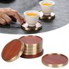 Holz Tee Tassenmatte Isolierung Schreibtisch Tassenuntersetzer Set mit Basis Tablett Teezeremonie Zubehör Palisanderholz