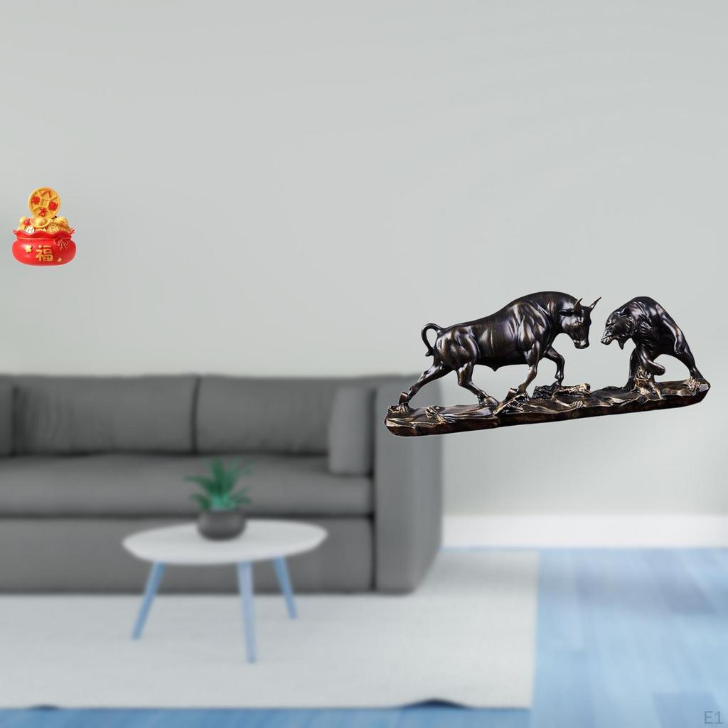 Festival Treasure Basin Ornament And Modern Chinese Cow Cattle Figurine Feng Shui Animal Sculpture