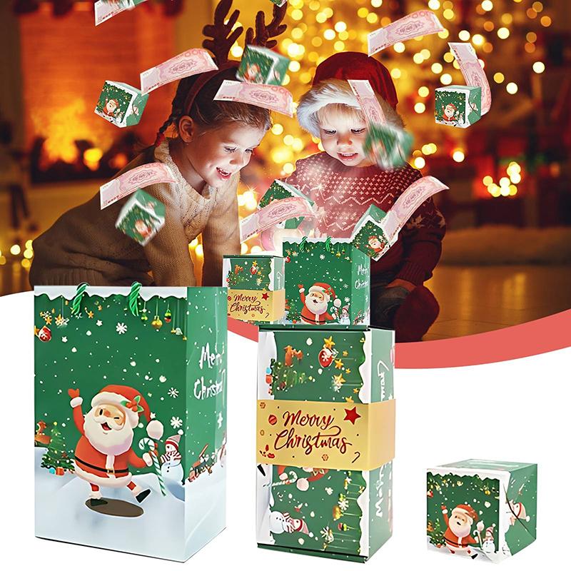 Creative Christmas Gift Box Diy Folding Paper Box Money Birthday Surprise Bounce Box Explosions Red Envelope Surpris Gift Boxes
