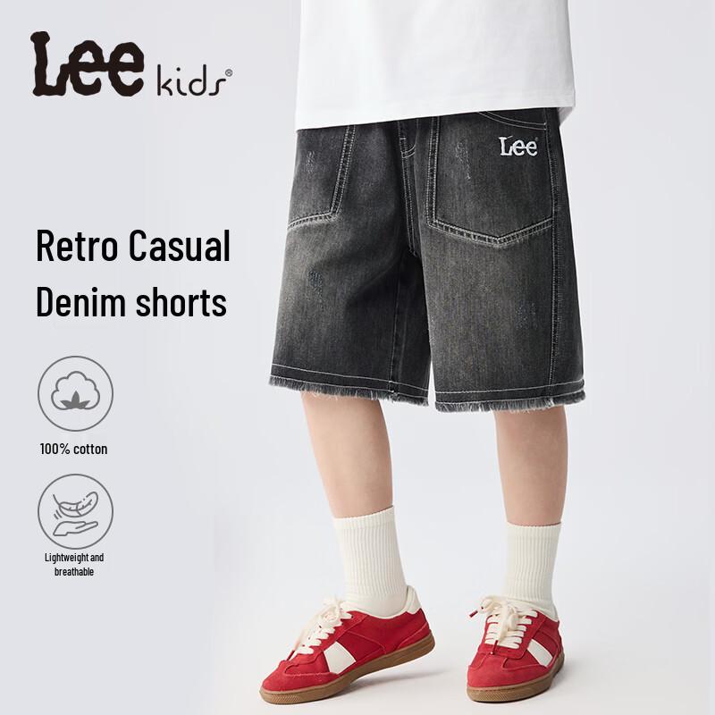 Lee Boys  Distressed Raw Edge Denim Shorts 150