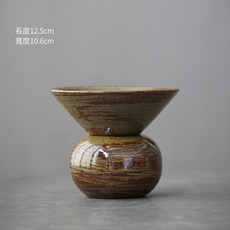 Retro Highfoot Dessert Bowl Ceramic Fruit Snack Plate Dried Fruit Dessert Plate Set Table Beautiful Dessert Dish Ice Cream Cup