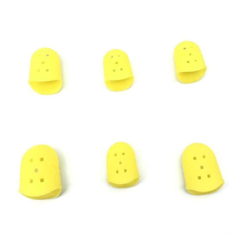 HJ Finger Cot Guitar Silicon Finger Sleeve Fingertip Protection Stringed Instruments For Practice (L, 30pcs)