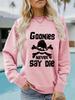 Europäischer & Amerikanischer Damen Herbst/Winter Langarm Rundhals GOONIES Print Sweatshirt Hoodie