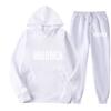 Mens Hooded Tracksuit Set Long Sleeve Sweatshirt Pants Casual Sportswear