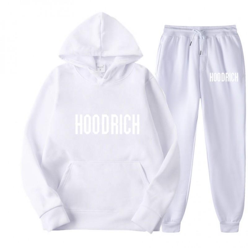 Mens Hooded Tracksuit Set Long Sleeve Sweatshirt Pants Casual Sportswear