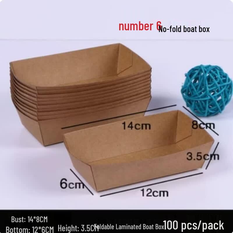 Kraft Paper Boat Food Tray