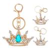 Keychain Pendant Sparkling Rhinestones Inlaid Crown Design Key Holder with Lobster Clasp Lightweight Car Bag Decoration