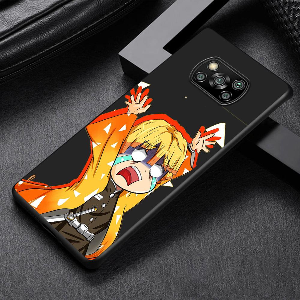 Anime Kreslený Pouzdro na Telefon Demon Blade pro Xiaomi Poco X3 NFC M3 X4 Pocophone F1 M4 Pro F3 GT Měkké Silikonové Černé Kryt Shell
