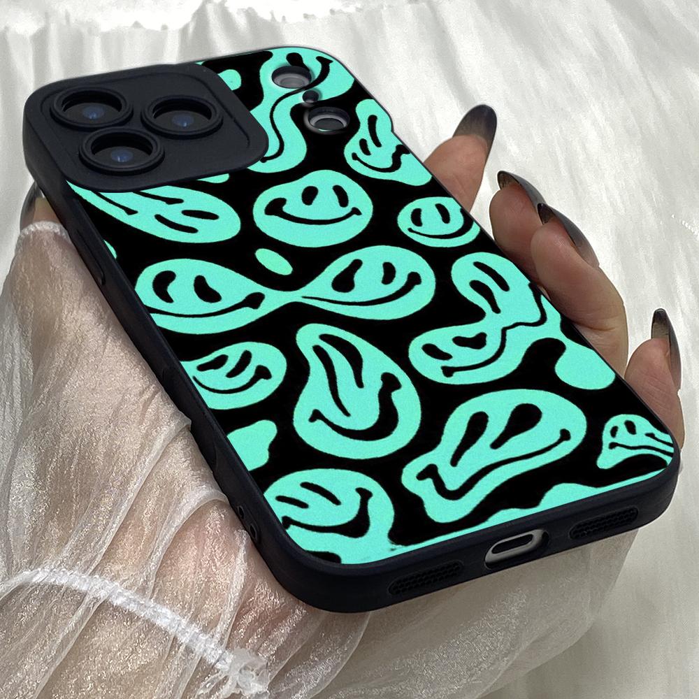 M286 Blue Lovely Smiley Angel Eyes Soft Phone Cases for iPhone Samsung Galaxy Xiaomi Rdemi Huawei Honor Infinix Realme OPPO Vivo All Model TPU Case