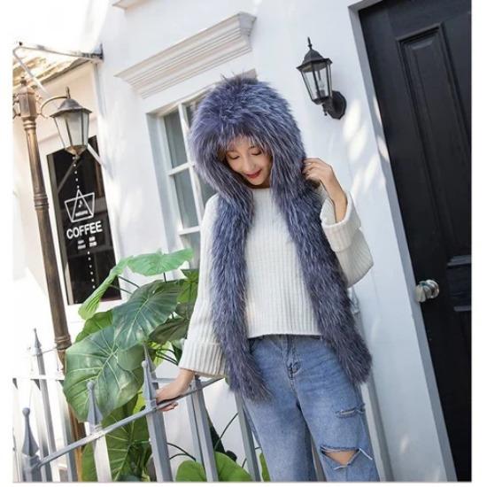 

Горячая Распродажа Зимние Женские Шапки и Шарфы из Натурального Лисьего Меха Леди Теплая Пушистая Шапка и Шарф из Натурального Лисьего Меха Роскошный Вязаный Капюшон из Натурального Меха