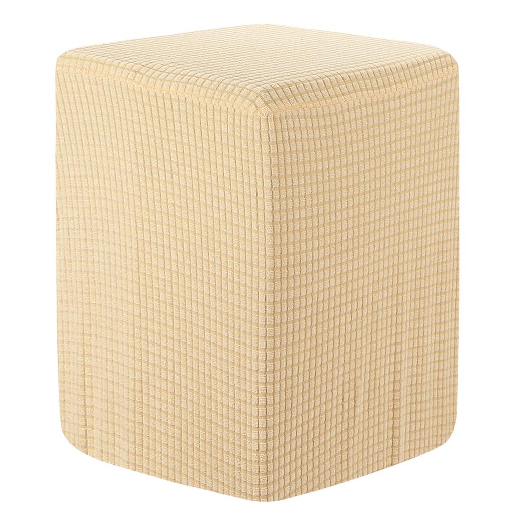 Quadratische Hockerhülle 36x25x32cm Dehnbare Hockerbezüge Elastischer Hocker Fußhocker Schutzbezug für Wohnzimmer Schlafzimmer