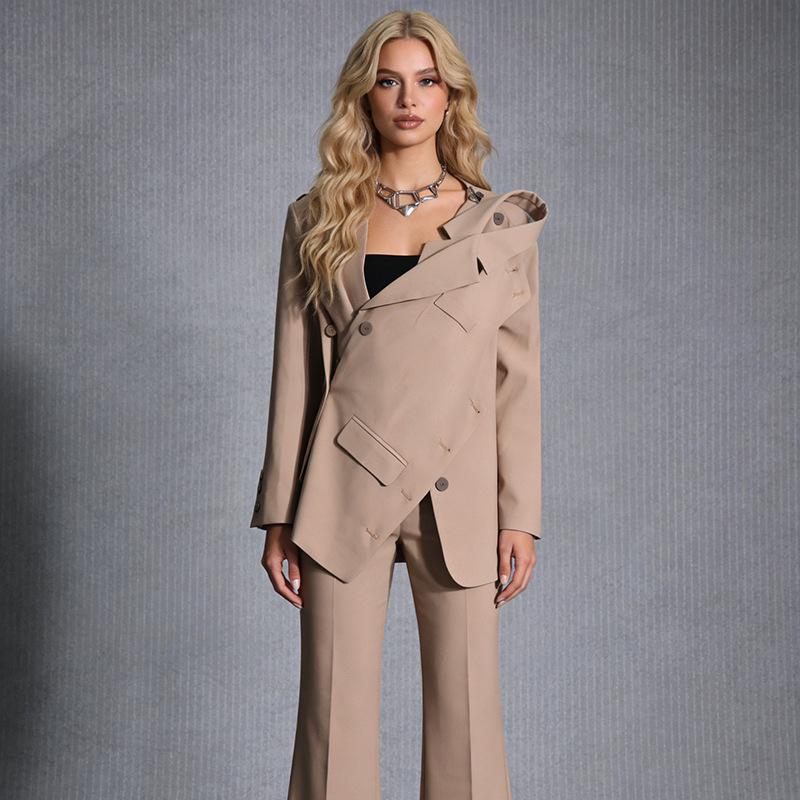 2026 Spring Women's Irregular Design Suit Jacket - European & American Commuting Style