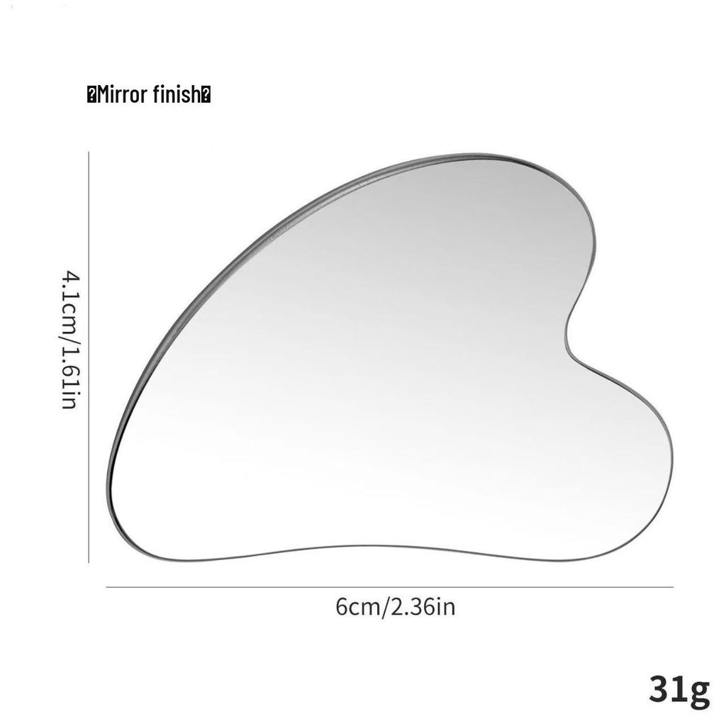Heart-Shaped Stainless Steel Palette with Double-Ended Spatula for Makeup Mixing