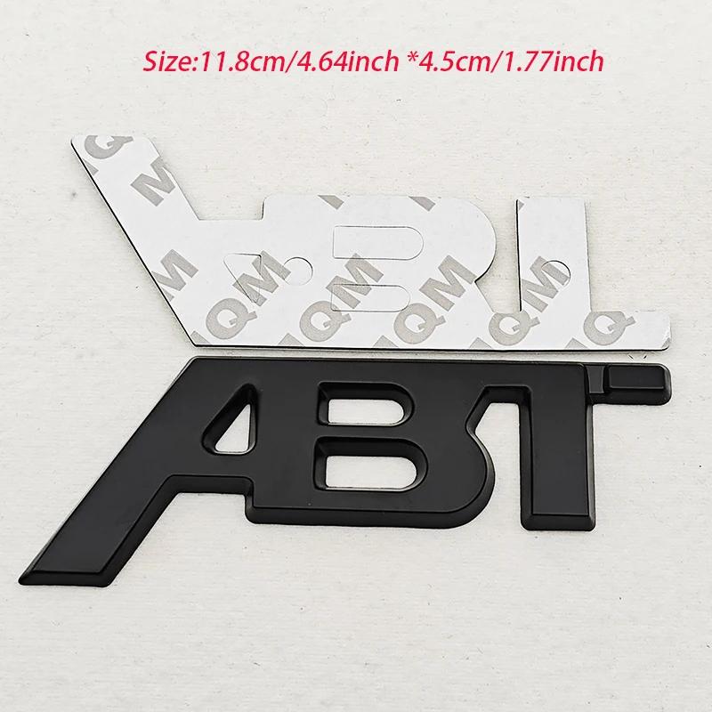 JIYQ3 3D ABT Logo Emblem Car Trunk Front Grille Badge For T6 S5 RS7 C8 Q8 RS6 SQ5 Q5 Q7 RS4 A3 8V A6 Skoda Sticker Auto Accessories