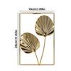 Modern Metal Wrought Iron Leaves Wall Hanging Ornament Wrought Iron Leaves Mural Pendant Living Room Bedroom Home Decor