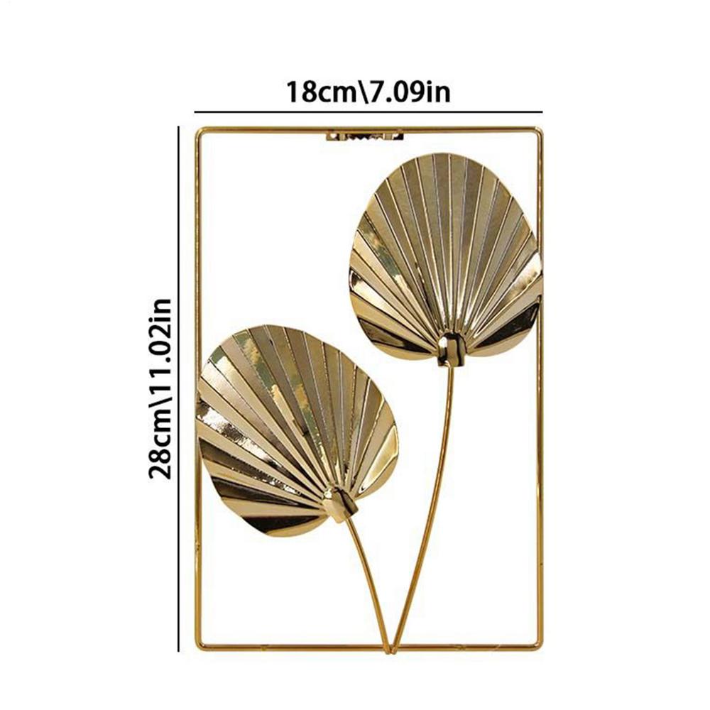 Modern Metal Wrought Iron Leaves Wall Hanging Ornament Wrought Iron Leaves Mural Pendant Living Room Bedroom Home Decor