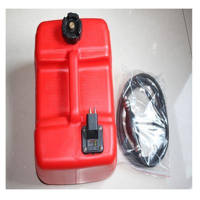 3.2Gal 12L External Fuel Tank + Hose For 2 Stroke 5-6 Hp Outboard Boat Motor Gas