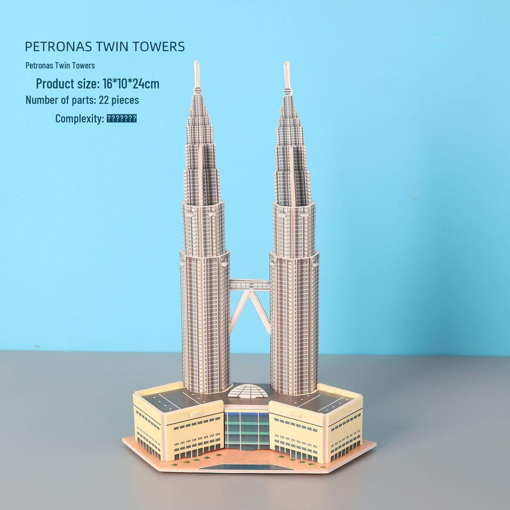 3D Puzzle of World Famous Buildings: Educational DIY Paper Assembly Toy for Kids