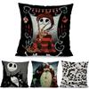 Beautiful Ghost Head Design Cushion Cover For Home Decoration Cotton Linen Material Invisible Zipper Closure
