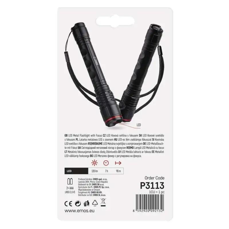 Classic Flashlight Emos 120 Lm Led 1 Pc