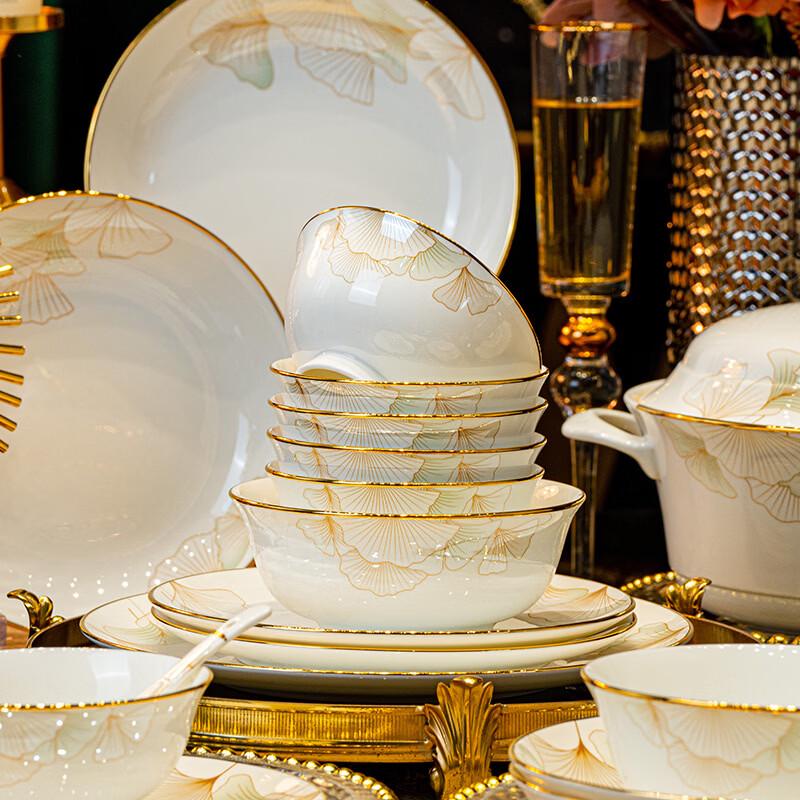 Ru Han Light Luxury Bone China Dinnerware Set